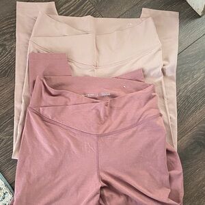Old Navy Women's Pink and Tan Leggings